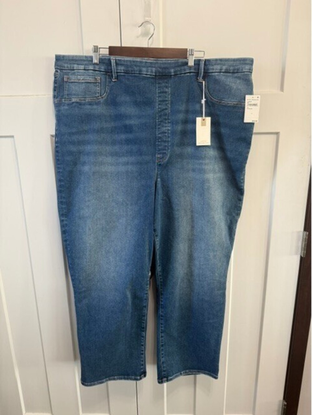 NWT Good American high rise straight fit w/tummy tech smoothing denim size 5X